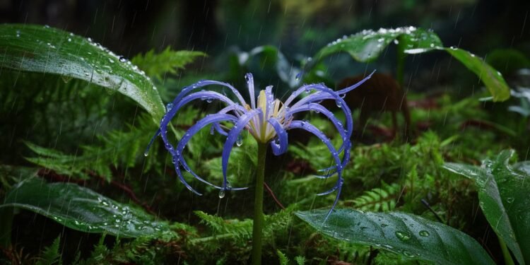 Blue spider lily