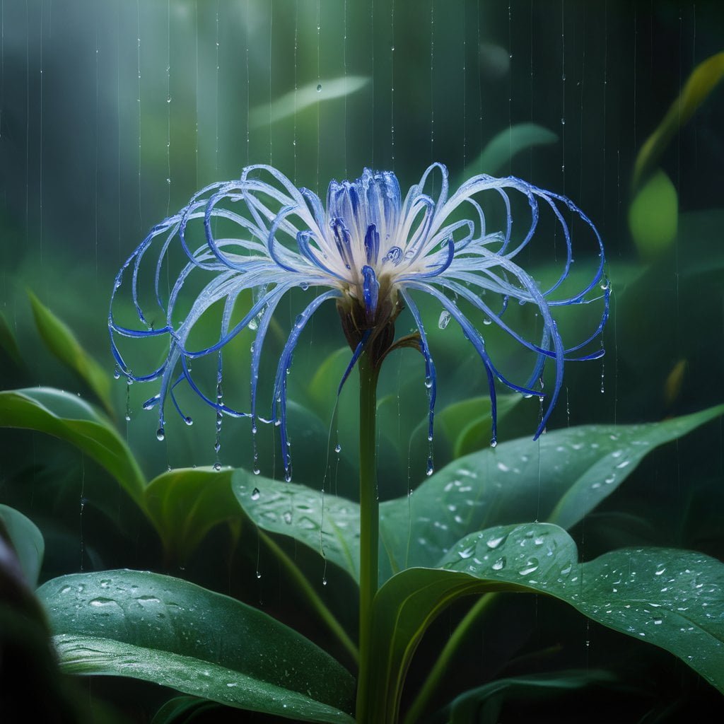 blue spider lily photo